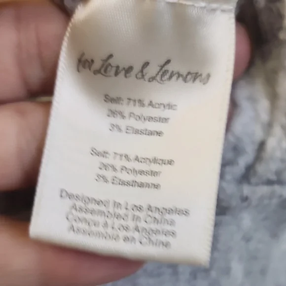 For Love And Lemons Gray Cropped Knit Shrug - Picture 6 of 7